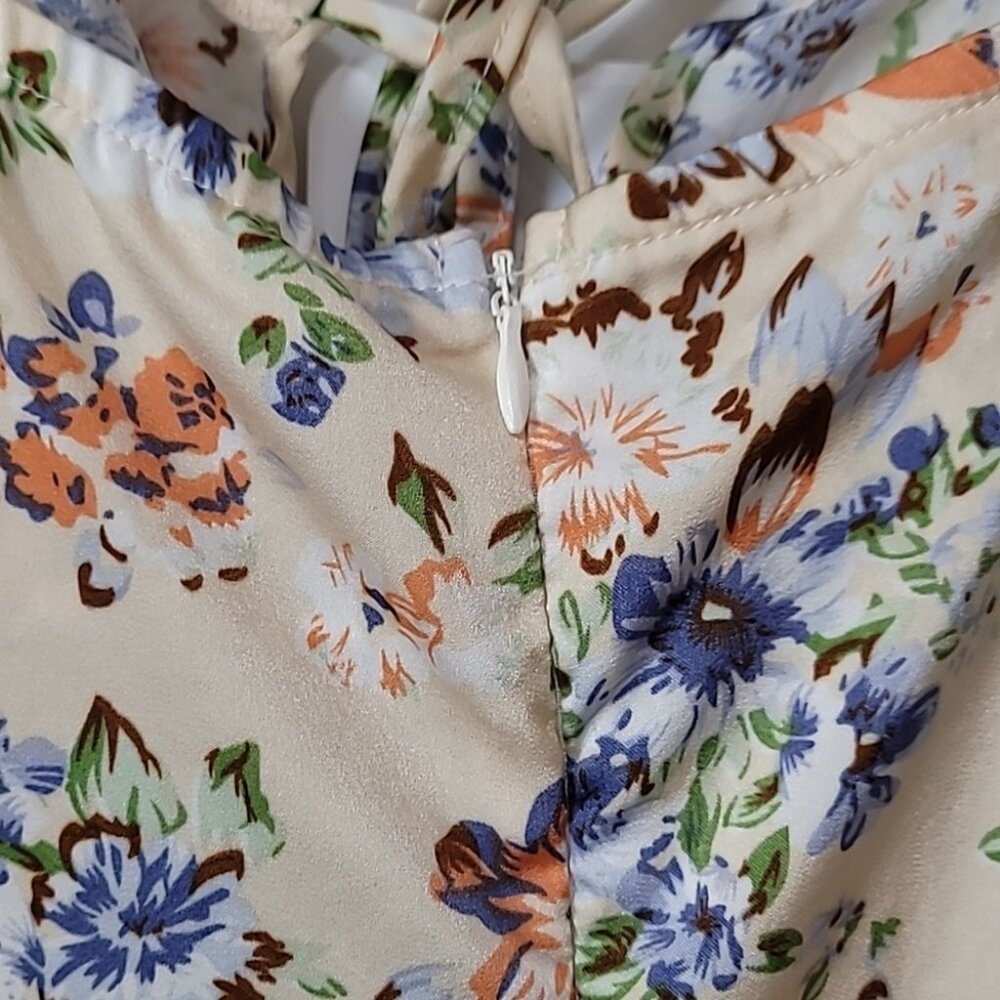 Floral Sleeveless Shein Curve Tunic Dress 3XL Lightweight Beige Multicolor - Picture 10 of 11